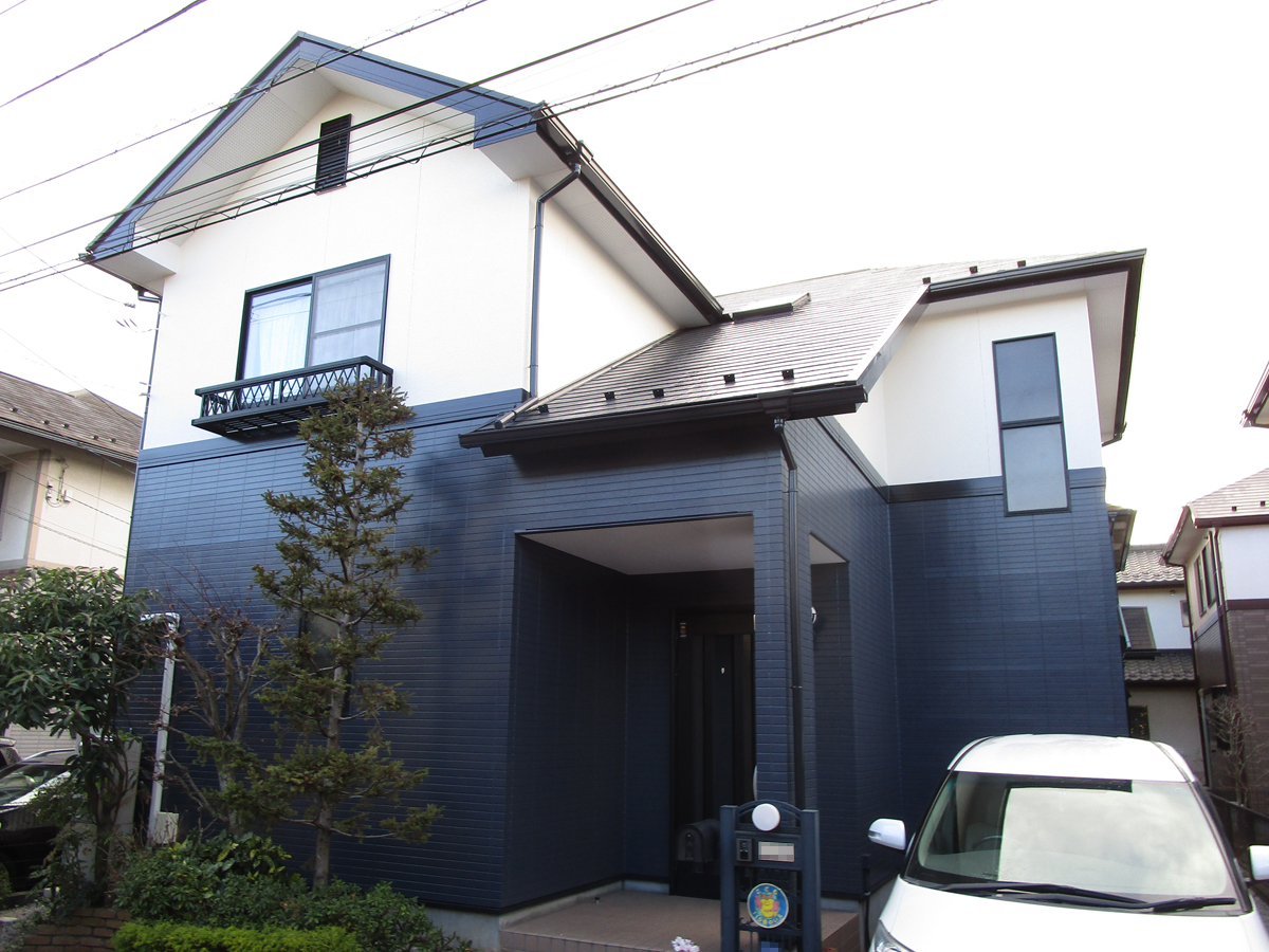 外壁屋根塗装工事、棟包み交換工事